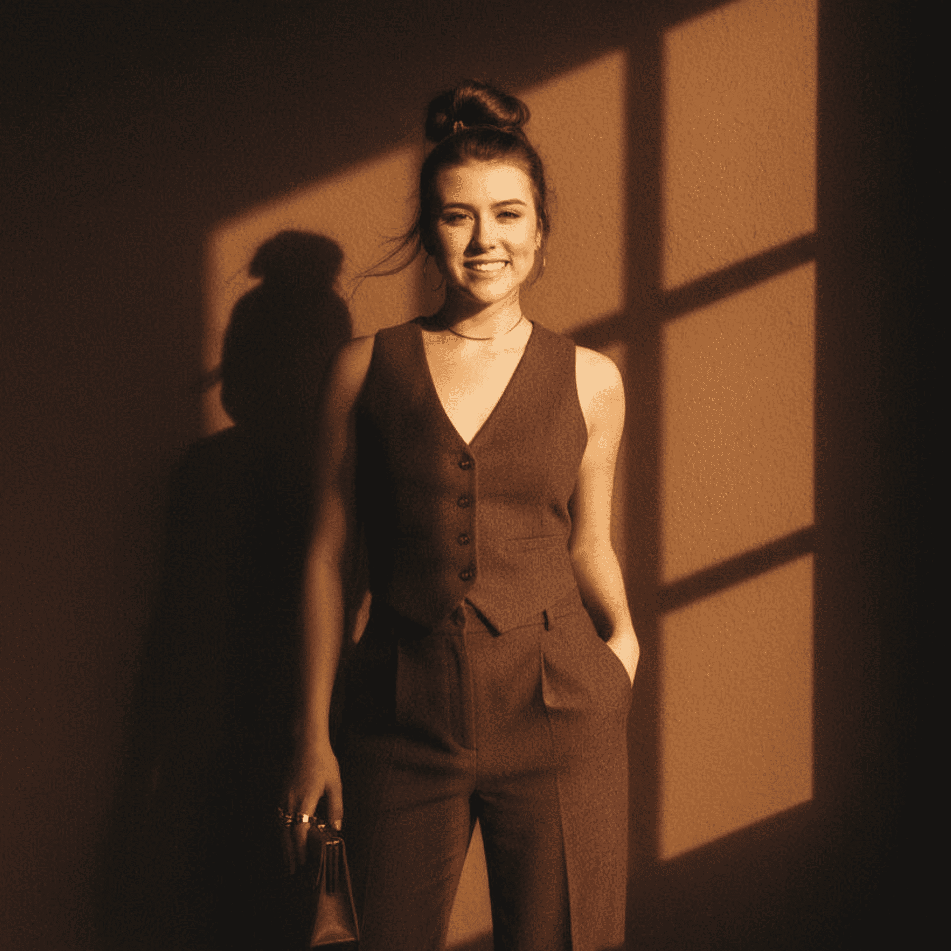 Portrait of Emma R, a professional stylist at Pacific Artistry-Makeup Artists, showcasing their expertise and style.